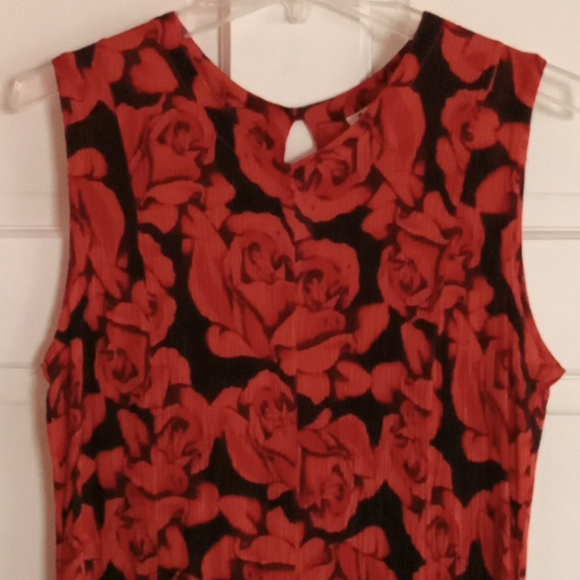 Red and black sleeveless maxi dress, Size M - Picture 2 of 9